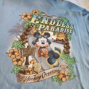 Blue Mickey Mouse T-Shirt Beach Bum's Endless Paradise size XL